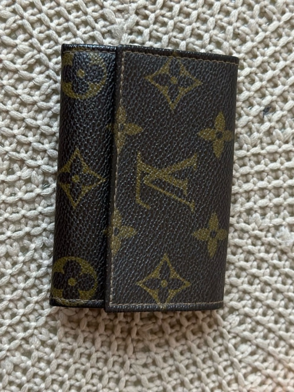 Vintage Louis Vuitton Monogram Canvas Brown & Gold Card Holder